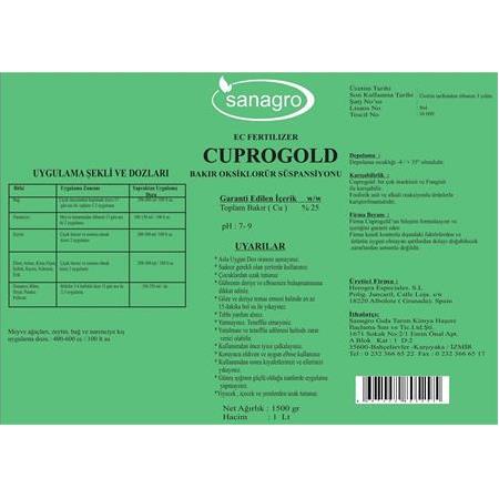 Cuprogold  Bakıroksiklorür Süspansiyonu 1 lt