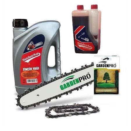 Stihl MS 170 Uyumlu Kılavuz,Zincir, 1 lt 2T Benzin ve 3 Lt Zincir Yağı