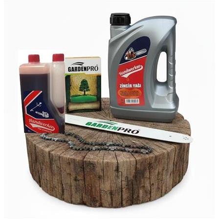 Stihl MS 250 Uyumlu Kılavuz,Zincir,3 Lt Zincir ve 1 lt Benzin Karışım Yağı